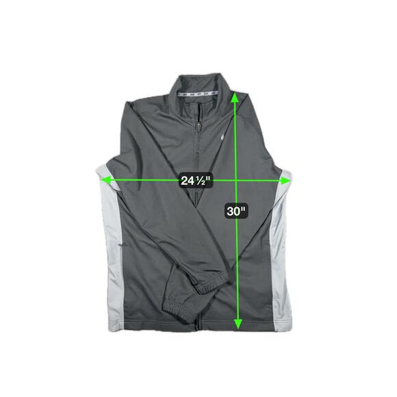 Nike Dri-Fit Men's Black and Gray Windbreaker Full Zip Jacket - Size Large - Picture 2 of 8